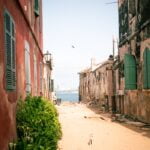 Sand Street in Town in Senegal